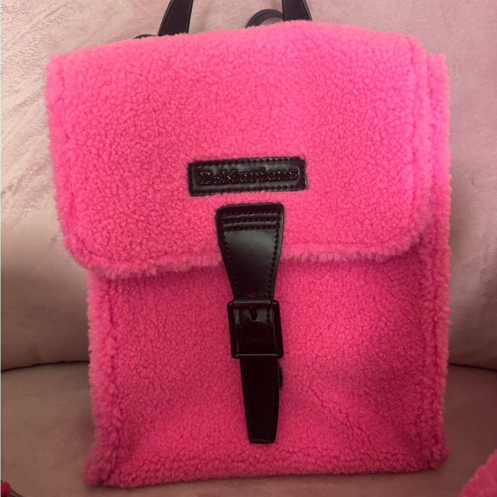 Dr. Martens Hot Pink Fleece Backpack